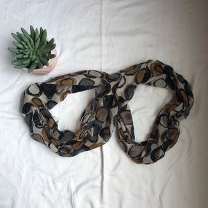 Brown and Grey Infinity scarf